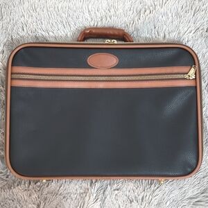 Solight Rare Vintage Leather Business Bag Handheld‎ Black and Brown Made in USA